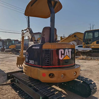 Mini-excavatrice CAT 303CR d'occasion prête à l'emploi, excavatrice Caterpillar de 3 tonnes avec cabine ouverte, excavatrice sur chenilles 303CR