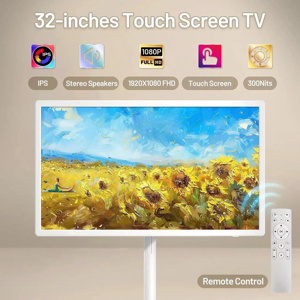 Téléviseur intelligent rotatif HD 32 pouces pour diffusion en direct, réglable en hauteur, Android, avec batterie intégrée, écran tactile et interface USB - Product Image 5