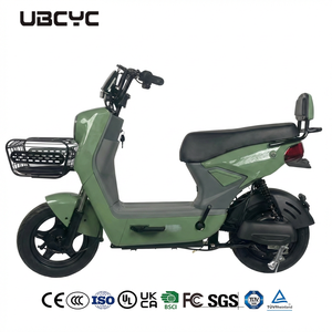 Vélo électrique urbain 48V 350W avec moteur arrière de 14 pouces, 3 vitesses, autonomie de 40-60 km, vélo électrique pour adultes, vélo de banlieue avec panier - Product Image 1