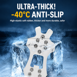 Ramponi Professionali a 10 Punte per Campeggio e Arrampicata, Antiscivolo per Ghiaccio e Neve, con Punte in Silicone SEOCHP3 - Product Image 4