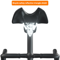 Plaque de sécurité triangulaire réfléchissante ENLEE pour vélo, portable, facile à installer, signalisation d'avertissement pour la conduite nocturne, bouclier triangulaire réfléchissant pour vélo