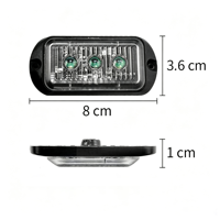 Feu de calandre latéral pour camion 3W LED IP65, boîtier en alliage d'aluminium, 4 modes stroboscopiques, multicolores, feu d'avertissement d'urgence pour camion