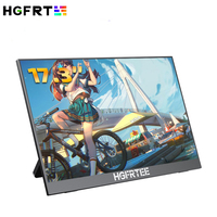 HGFRTEE Monitor portátil para juegos FHD de 17,3 pulgadas, extensor de pantalla tipo C para computadora portátil y móvil