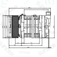 Compresseur de climatisation Valeo TM16 100 % neuf et original, référence OE : Z0006370, unité principale 12V 8PK 119mm, fixation par oreilles, pompe de climatisation pour mini-bus et réfrigération