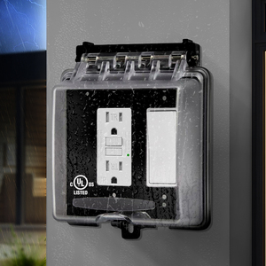 Tomacorriente GFCI UL943 NOM de 15A, 125V/220V, 20A, con interruptor de <span class=keywords><strong>falla</strong></span> a tierra, tipo WR - Product Image 1
