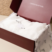 Ensemble d'emballage personnalisé pour vêtements LionwrapacK, boîte à courrier en carton ondulé avec sac anti-poussière en coton pour vêtements, robes, emballage cadeau