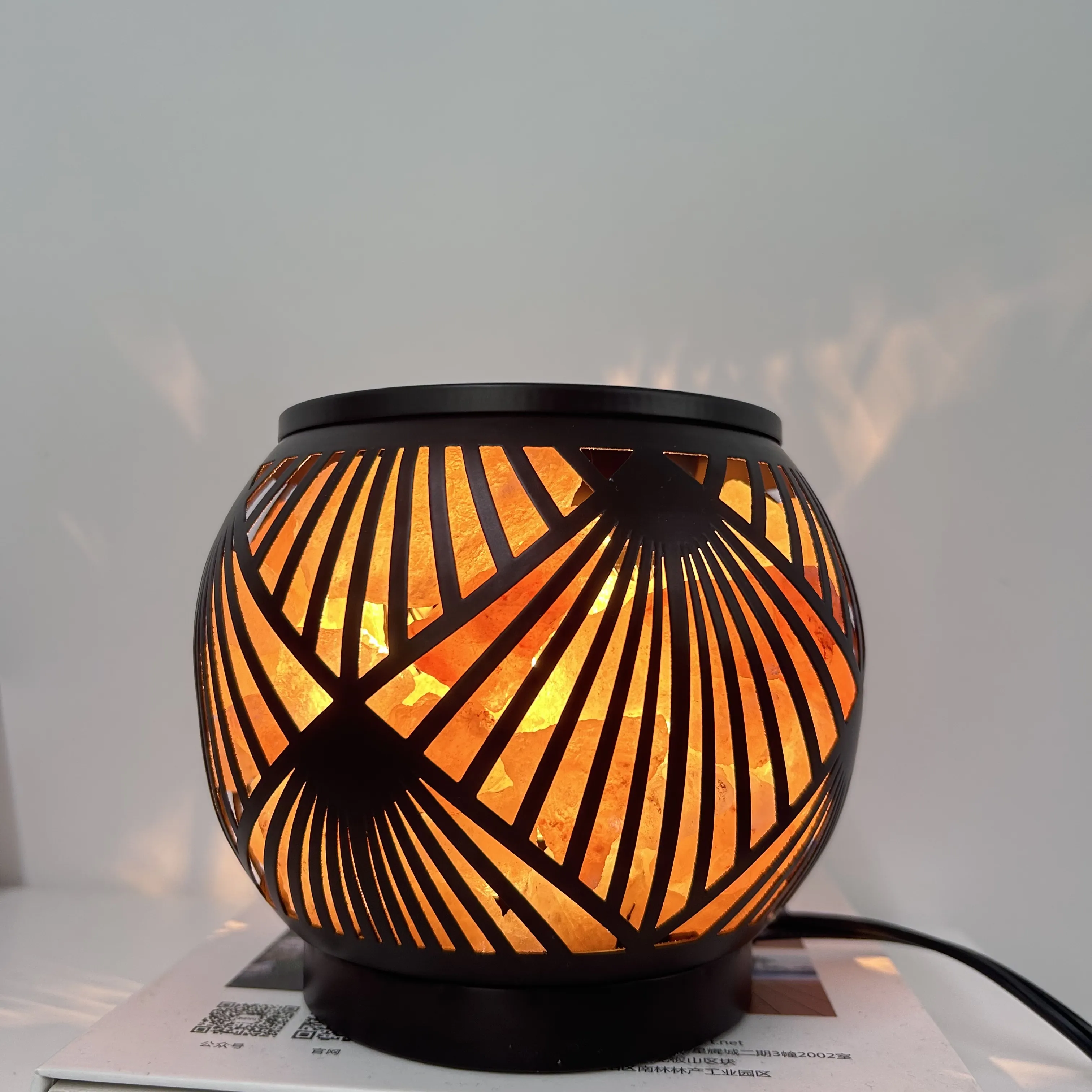 Top quality healing metal wax warmer warm rock salt lamp new design dream catcher himalayan salt lamp