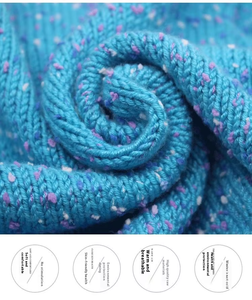 Vente en gros de fil de coton mélangé à pois colorés <span class=keywords><strong>pour</strong></span> bébé fil acrylique <span class=keywords><strong>pour</strong></span> pull à tricoter écharpe manteau chapeau bébé soie lait fil de coton - Product Image 5