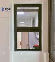 Nuevas características al por mayor, ventanas corredizas verticales de doble vidrio, cocina insonorizada abierta plegable de aluminio anticorrosivo transparente