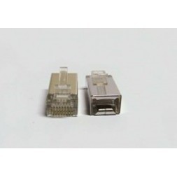 <b>Rj45</b> Network Connector 8P 8-Core Metal Shell Ethernet Plug For <b>Cables</b> - Product Image 1