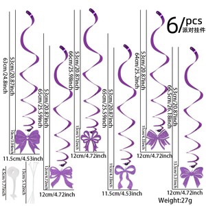 DAMAI Valentine's Day Party <b>Decorations</b> Bowknot Spiral Hanging Ornaments <b>Wedding</b> <b>Ceiling</b> Decor for Romantic Venue Layout - Product Image 2