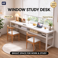Bureau d'ordinateur moderne au design épuré, table d'étude à domicile, bureau d'écriture de qualité commerciale, mobilier de poste de travail