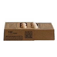 Boîte d'expédition en carton solide écologique pour œufs, emballage en papier kraft avec logo personnalisé pour ferme avicole, vente en gros