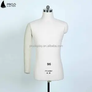 Plus Size Pin-In Schuim Bovenlichaam Met Magneet Schouder Dummy Verstelbare Mannelijke Tailoring Mannequin Voor Naaister