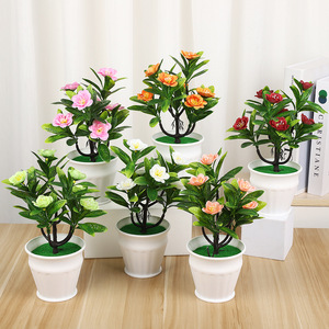 Plantas Artificiales en Maceta Temu de 20x25cm, Flor de Begonia Realista, Decoración para el Hogar, Accesorios de Fotografía - Product Image 1