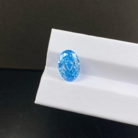 Pour la fabrication de bijoux sur mesure, diamant de laboratoire ovale bleu vif fantaisie VS1 de 5,29 carats certifié IGI, idéal pour la création de bijoux fins.