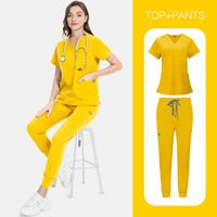 Ensemble de blouses/chemises médicales unisexe en polyester tissé ultra-doux, extensible dans les quatre sens, de qualité supérieure, avec détection d'aiguilles, pour uniforme médical et hôpital