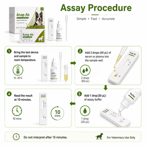 Kit de Prueba Rápida de Anticuerpos Anaplasma (Anap Ab) con Oro Coloidal para Detección de Enfermedades de Garrapatas en Perros Caninos - Product Image 4