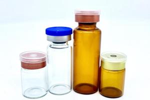 Flacon en verre transparent de 10 ml pour poudre lyophilisée, avec bouchon à clip coloré, flacon vide pour produits secs - Product Image 6