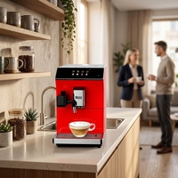 Machine à café automatique compacte et légère pour la maison avec mousseur à lait puissant, fonctionnement facile à un bouton pour un usage domestique