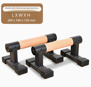 Barres de musculation en bois pour pompes, parallettes en bois et en acier pour entraînement de rue - Product Image 5