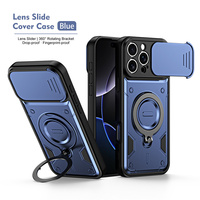 Étui de protection antichoc TPU+PC, 360° ° Support rotatif pour anneau, coque de téléphone avec cache-objectif coulissant pour OnePlus Nord 6/15R/15/Nord 5