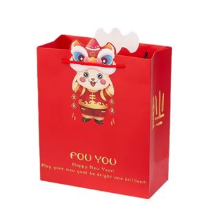 Bolsa de papel de Arte de impresión offset reciclada personalizada con doble ASA Regalos EFECTIVOS BILLINGUALES de Dinosource - Product Image 3