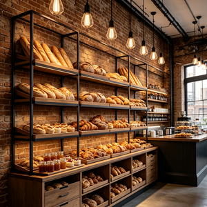 Design di Alta Qualità per Negozio di Panetteria con Vetrina Curva, Progetto Commerciale per Pasticceria, Arredamento e Design d'Interni per Panificio - Product Image 2