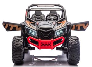 Mobil mainan berkendara anak UTV 4WD kuat semua medan 24V dengan 7 inci MP4 <span class=keywords><strong>2</strong></span> tempat duduk dapat disesuaikan untuk <span class=keywords><strong>2</strong></span>-4 tahun terbuat dari plastik tahan lama - Product Image 4