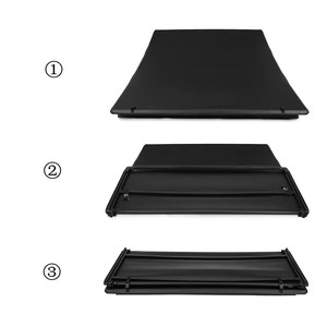 Accessoires de voiture Offre Spéciale Couverture de tonneau rétractable Couvre-lit de <span class=keywords><strong>camion</strong></span> en vinyle souple à trois volets pour <span class=keywords><strong>GMC</strong></span> <span class=keywords><strong>Sierra</strong></span> <span class=keywords><strong>1500</strong></span> 6.6ft - Product Image 4