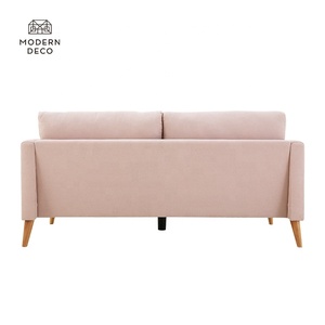 Sofá moderno de 3 plazas, tapizado en tela rosa, escandinava, color verde, gris, beige, crema y azul, HN-041 - Product Image 5