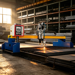 Découpeuse plasma CNC à <span class=keywords><strong>portique</strong></span> standard économique <span class=keywords><strong>pour</strong></span> la découpe et l'agencement de tôles métalliques grand format - Product Image 3