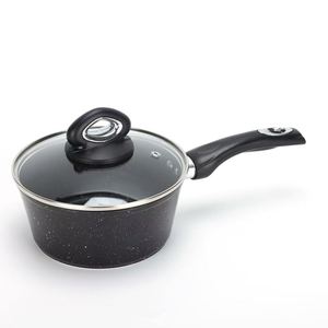 Casserole en aluminium forgé <span class=keywords><strong>Cerastone</strong></span>, revêtement antiadhésif durable, poignée douce au toucher, couvercle en verre, 18 cm, design moderne, lavage à la main uniquement - Product Image 1