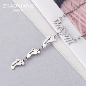 Collares con Letras Personalizadas, Colgantes para Mujeres y Hombres, Joyería de Acero Inoxidable, Accesorios de Moda para Bebés - Product Image 1