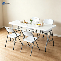 Table pliante portable en plastique, plateau imperméable, pour pique-nique, marché, activités intérieures et extérieures