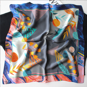 Latest Design Luxury Chain Pattern <b>Silk</b> Hair Imitated <b>Silk</b> Printed Satin Scarf - Product Image 2