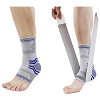 Support de cheville réglable en nylon antidérapant avec sangles, personnalisable avec logo, pour le sport et la compression