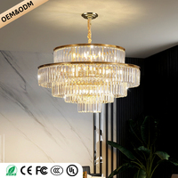 Lustre suspendu pour salon, éclairage de hall, villa, table à manger, LED, luxe haut de gamme, lustres en cristal pour salle à manger