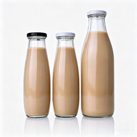 Vente en gros de bouteilles de sauce ketchup en verre transparentes de 100 ml, 200 ml, 250 ml, 500 ml et 1 l