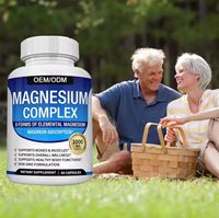 Exportation transfrontalière de COMPLEXES DE MAGNÉSIUM en CAPSULES, compléments alimentaires, 90 pièces, vente directe d'usine, support OEM