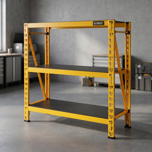 Heavy Duty Boltless Steel <b>Storage</b> Shelf Rack Adjustable Warehouse Shelving <b>Unit</b> 12V 12A Yellow Black for Garage Workshop - Product Image 2