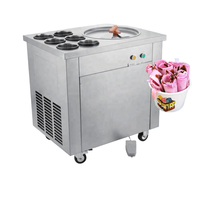 Machine à Rouleaux de Crème Glacée Thaïlandaise, Machine à Crème Glacée Frite, Machine à Crème Glacée à la Plaque Froide