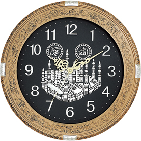 13インチのイスラム教徒向け壁掛け時計、魅力的なデザイン、礼拝堂、リビングルーム、オフィス装飾、高品質、お手頃価格、ギフト、販促品 - Product Image 2