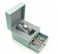 Boîte cadeau de luxe double couche pour montres et bijoux, étui en papier spécial avec tiroir et finition or rose