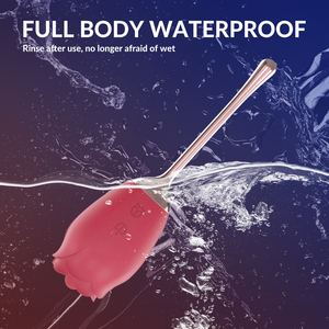 QIYI Vibratore a Forma <span class=keywords><strong>di</strong></span> Rosa in <span class=keywords><strong>Silicone</strong></span> per Stimolazione Clitoridea, Giocattolo Erotico per Donne - Product Image 4
