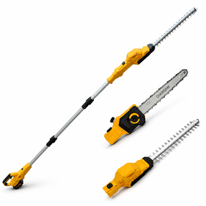 Cordless Pole Hedge Trimmer 2 in 1 with Pole Saw 21V Brushless Telescopic 9.8FT Long Reach Hedge <strong>Cutter</strong> - Product Image 1