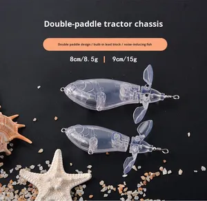 Leurre de pêche à double palette à taux de capture élevé, design Whopper Plopper, pour poissons prédateurs comme le bar et le <span class=keywords><strong>brochet</strong></span> - Product Image 2