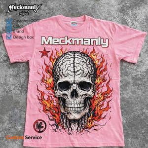 T-shirt personnalisé 300 g/m² 100 % coton pour homme, coupe ample extra large, impression DTG sans couture - Product Image 5