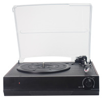 Tourne-disque vinyle rétro pour seniors avec interface RCA, semi-artisanal, impédance 30 ohms, design enceinte colonne