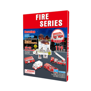 Modèle en papier mousse à assembler soi-même, jouet puzzle 3D, <span class=keywords><strong>camion</strong></span> <span class=keywords><strong>de</strong></span> pompiers avec 119 pièces/boîte - Product Image 5